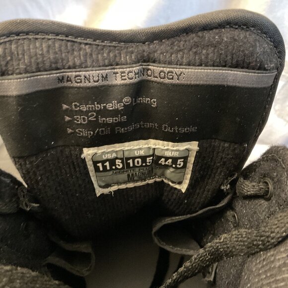 MAGNUM 3D2 STEALTH LEATHER BLACK CAMBRELLE COMFORT LINING MILITARY BOOTS 11.5 Sz - Picture 5 of 15